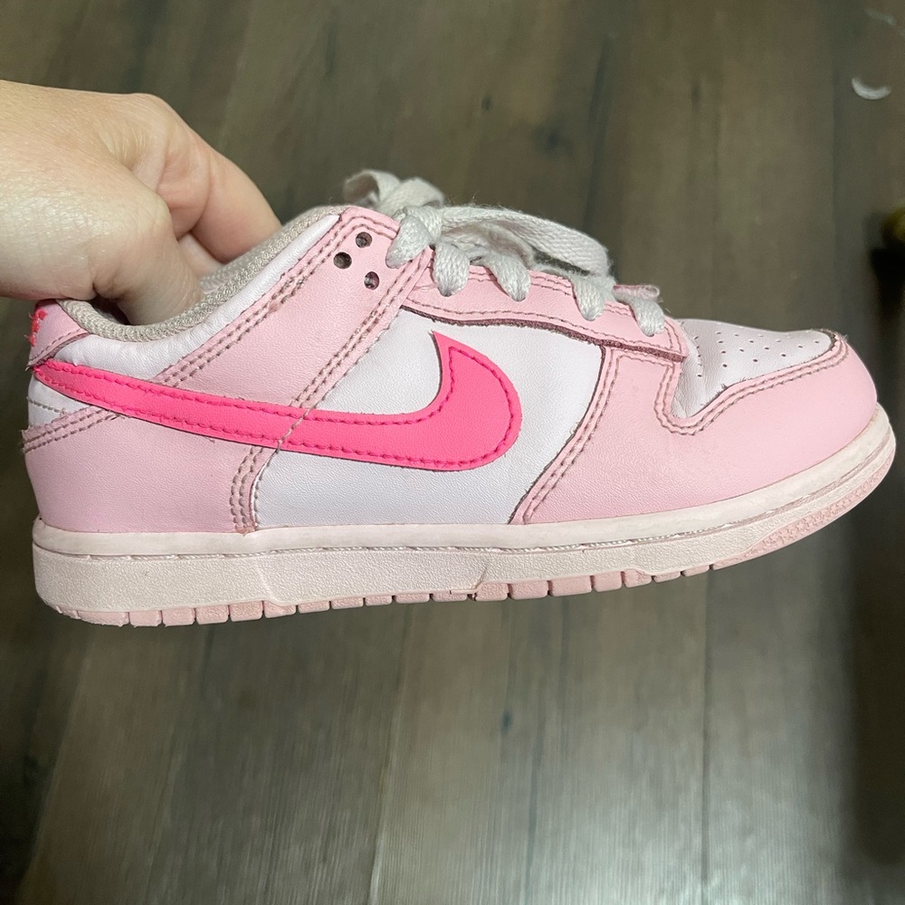 Nike Kids Light Pink and Hot Pink Sneakers
